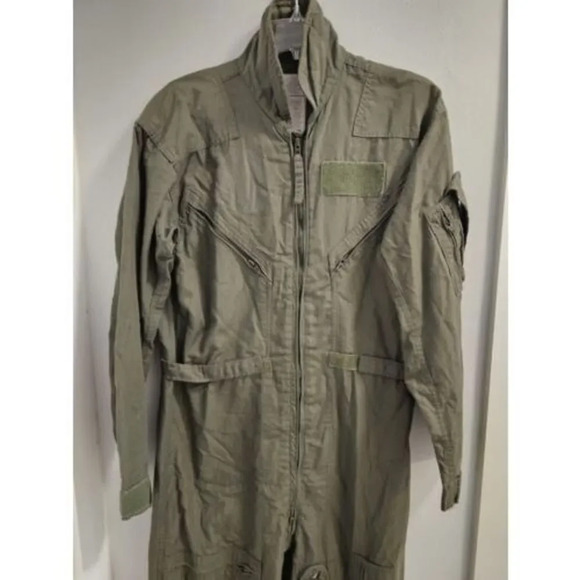 USAF Coveralls Flyers Fire Resistant Summer Men 40 Regular  Sage Green CWU-27/P - Picture 13 of 16